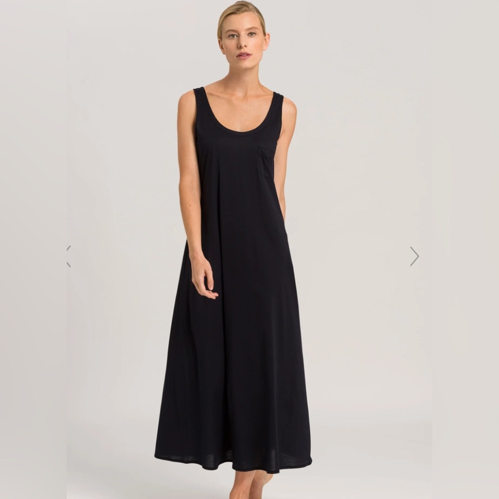 Cotton Deluxe, Cotton Tank Nightgown, Black, Large, NEW & UNWORN!